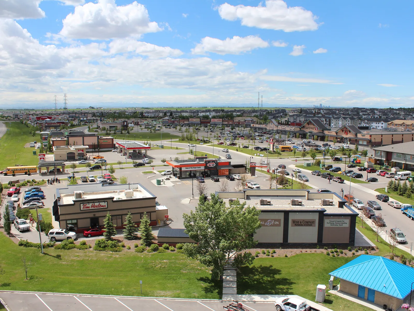 Aerial view of Chestermere Station, Chestermere, Alberta