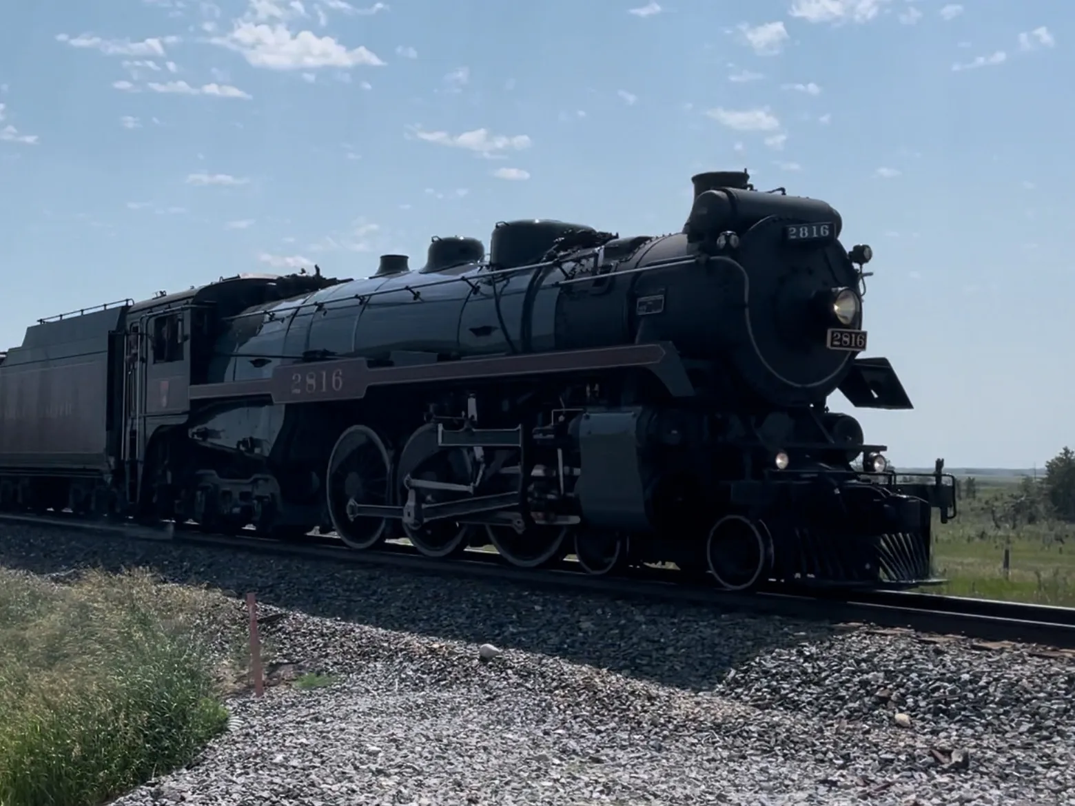 Canadian Pacific steam locomotive 2816 in Gleichen, Alberta